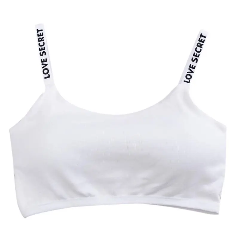 Sexy Seamless Removable Padded Bra Casual Letter Print Bra Fitness Breathable Women Bra - Цвет: Белый