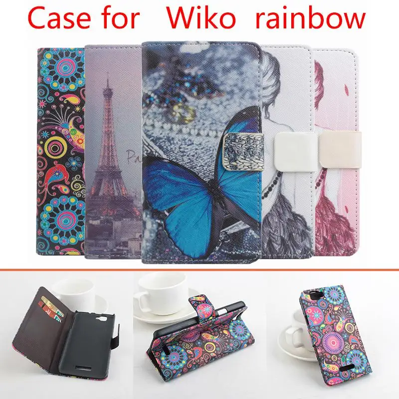 

Luxury Leather Flip Case for Wiko Rainbow Case Wiko Rainbow Case Protective Wallet Phone Cover for Wiko Rainbow smartphone Coque