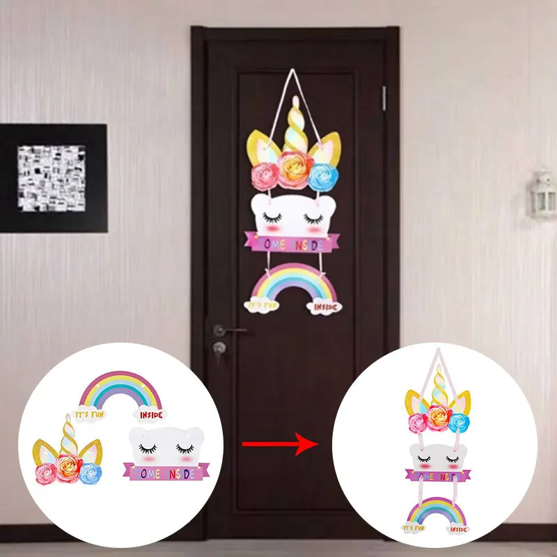 Magical Rainbow Unicorn Party Decoration Accessories Glitter Unicorn