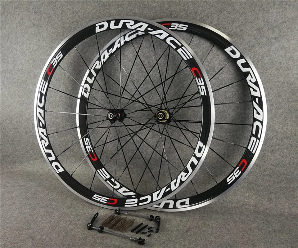 Shimano Dura ACE Bicycle wheelset 3K Glossy C35 38mm carbon alloy road bike wheels with 23mm