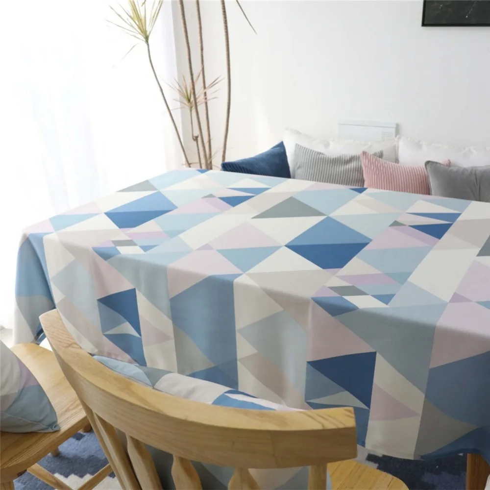 

Nordic Geometric Table Cloth Waterproof Tablecloth Decorative Table Cover Mat Kitchen Home Decor Printed Covered Cloth Nappe