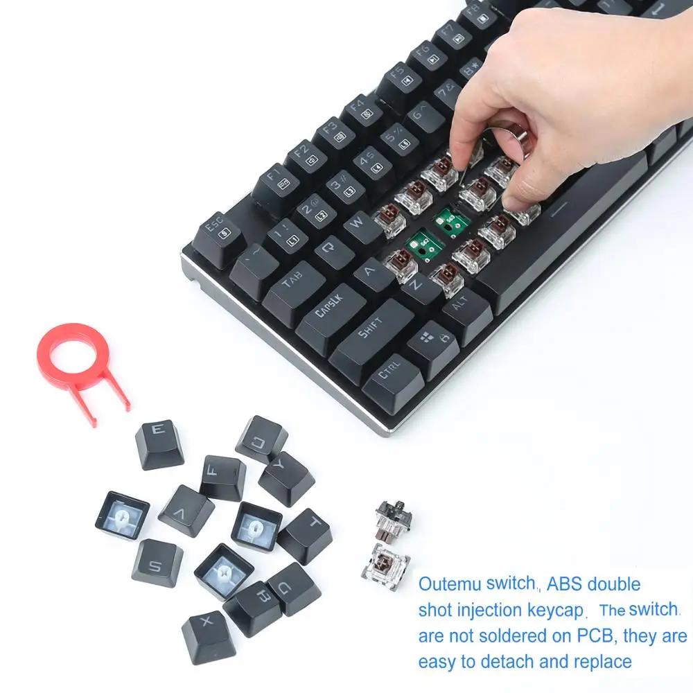 Механическая клавиатура Z88 без ключа компактная алюминиевая с RGB подсветкой и