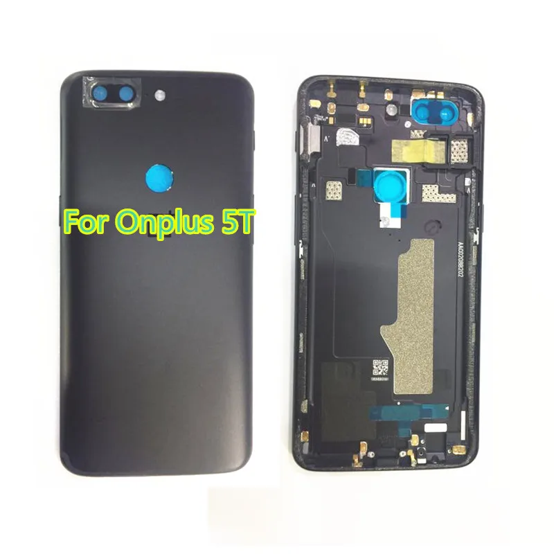 

Black Color Back Battery Cover Case Rear Cover Shell Back Housing Metal Rear Housing With Side Button For Oneplus 5T