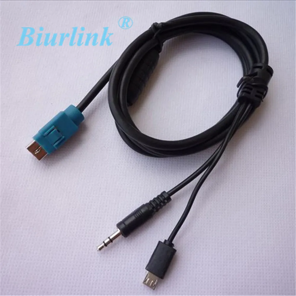 

Biurlink New Radio Aux Cable Audio Micro USB Charging Adapter for Alpine KCE-236B to Android Smart Phone