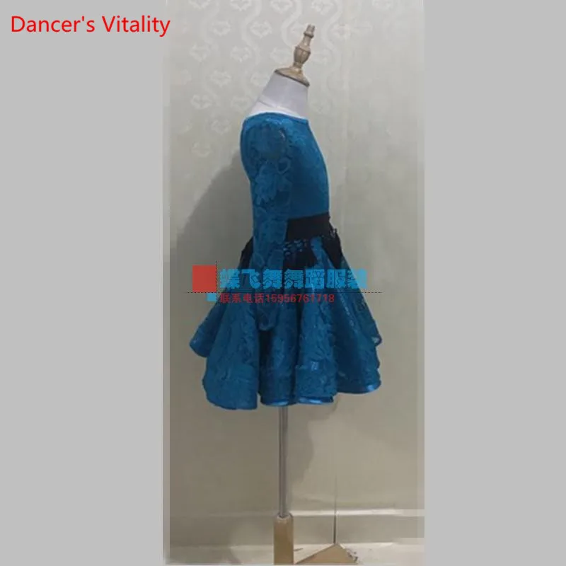 Обувь для девочек латинские танцы платье для бальных танцев костюмы кружева с длинными рукавами платье для детей/Обувь для девочек