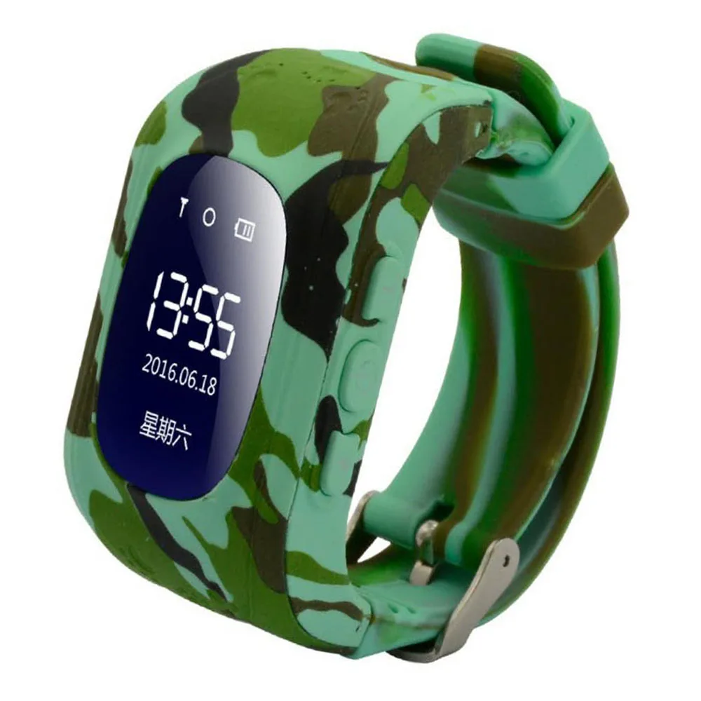 Q50 Kids GPS SOS Smart watch Camouflage Green Camouflage Yellow (6)
