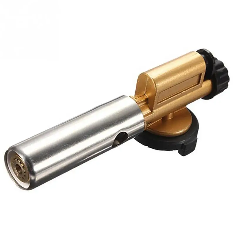 Electronic Ignition Gun Copper Flame Butan Gas Burner Adjustable Flame