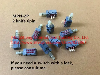 

Original new 100% MPN-2P series keyboard switch button switch locking lock free 2 knife 6pin keysSwitch MPN-4P 12pin MPN-S4-A