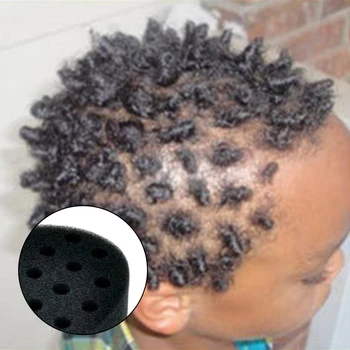 

Black People Braider Fir Afro Dreadlocks Curl Brush Magic Hair Twist Sponge Ellipse Double Sides Coil Wave Hair Style Tool