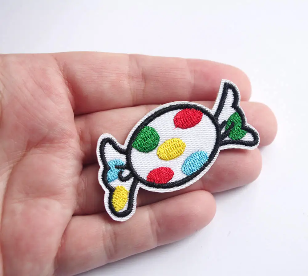 New Arrivals 1 Pcs Sweet Candy Patch Sewing Applique Badge Clothes Patches Stickers Apparel