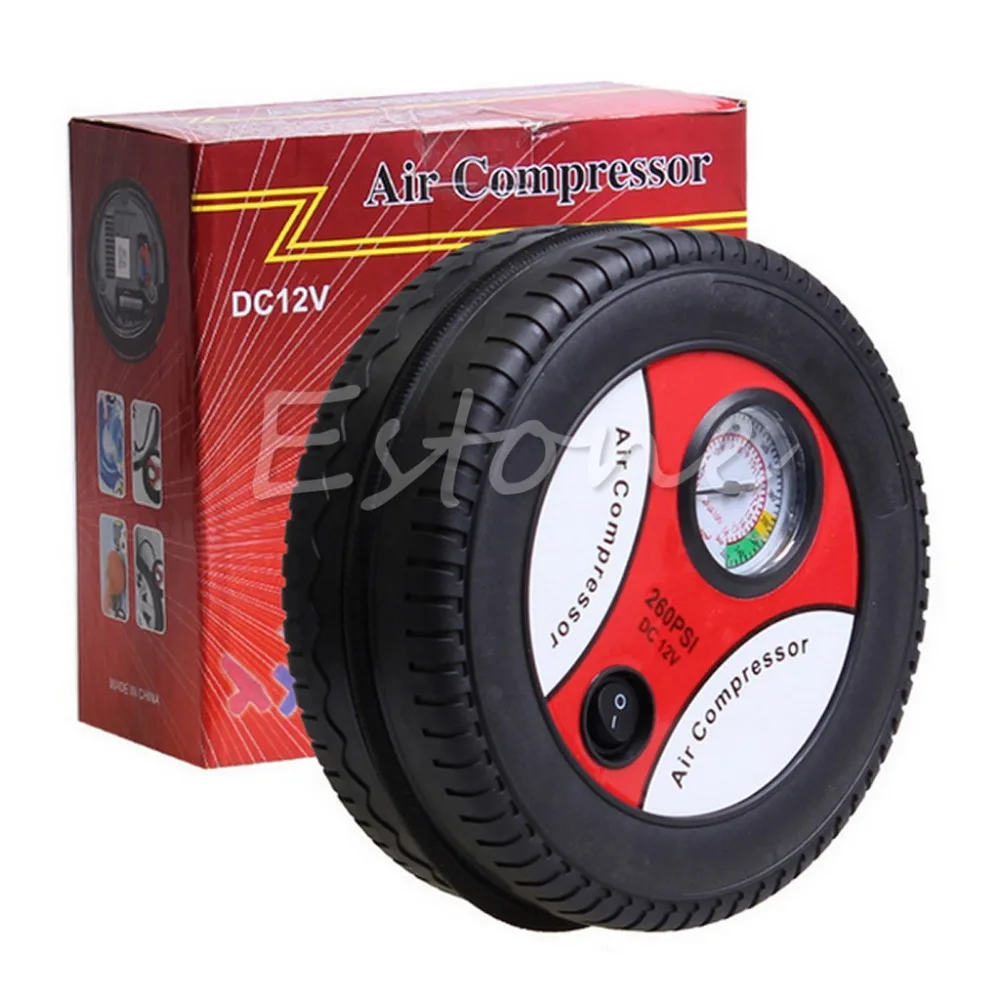 

1Pc New Mini Portable Electric Air Compressor Pump Car Tire Inflator 12V 260PSI