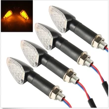 New 4x Universal 14 LED Motorcycle Turn Signal Indicators Blinker Amber Light