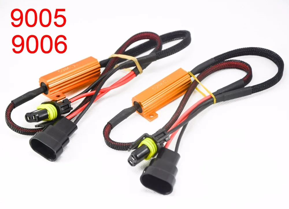 10x50 Вт 6ohm Золотой плавкий предохранитель 9005 9006 нагрузочный резистор провод CANBUS