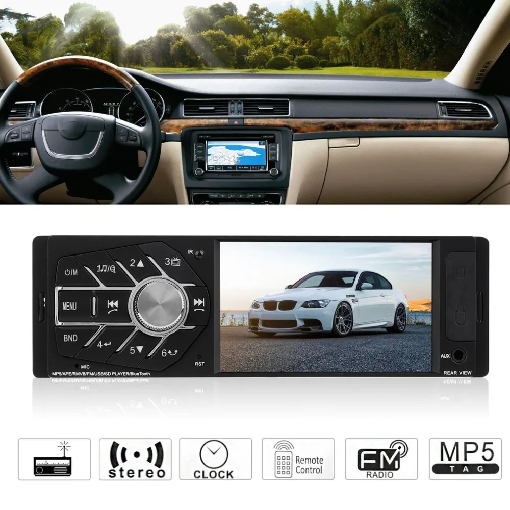 

1DIN 4 Inch Car Universal Video Player Screen Display Bluetooth Vehicle Multimedia Play Radio Stereo Video Player