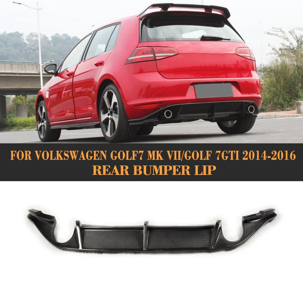 Carbon Fiber Car Rear Bumper Diffuser Lip spoiler For Volkswagen VW