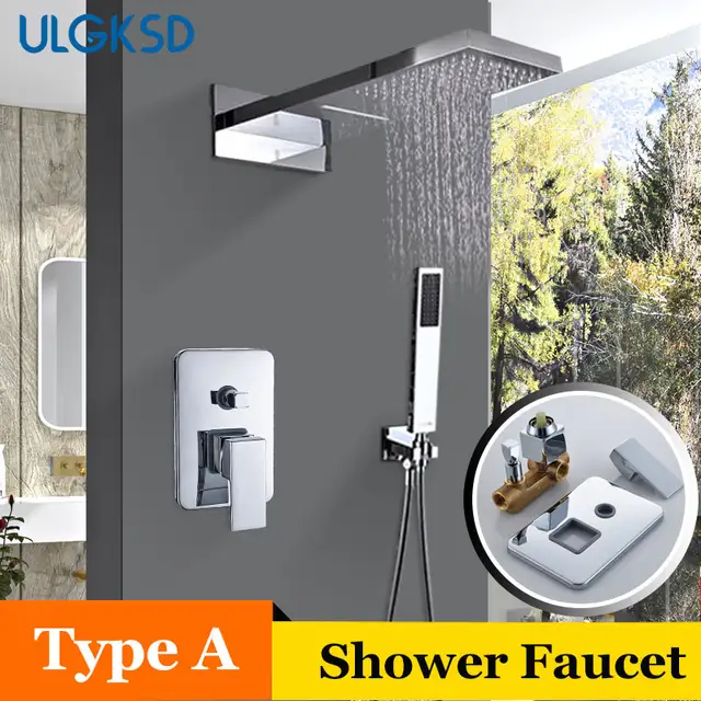 Ulgksd Waterfall Rain Shower Faucet Warehouse Ship Single Handle W