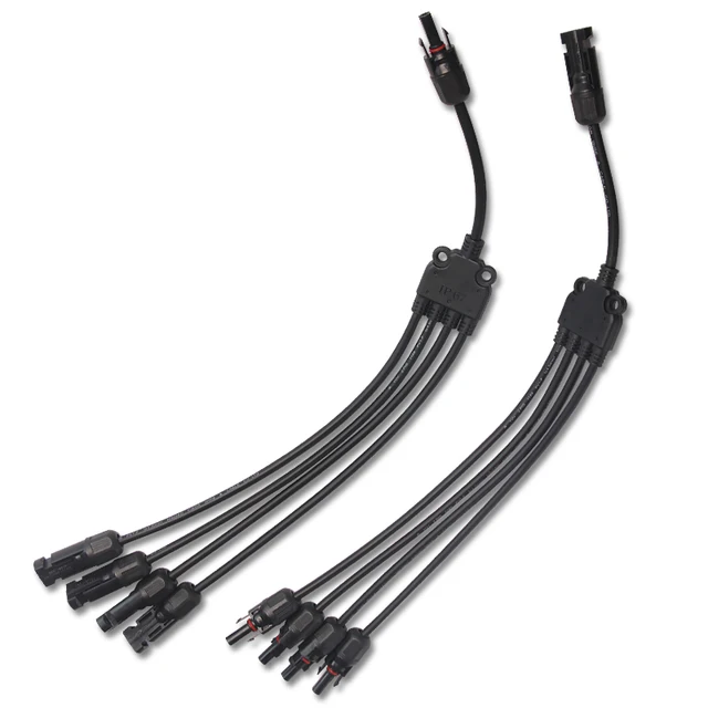 $US $12.05  1Pair x MC-4 4Y Branch parallel connection 30A 1000V Electrical Connector Photovoltaic 4pcs solar P