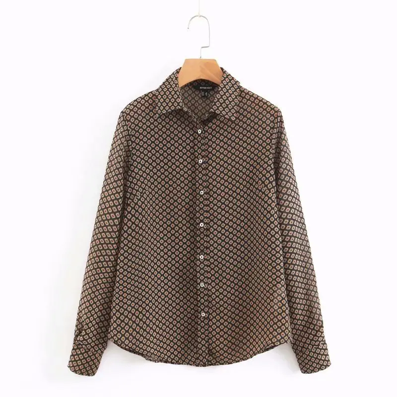 

XZ30-2069 European and American Fashion Wind Printed Shirts