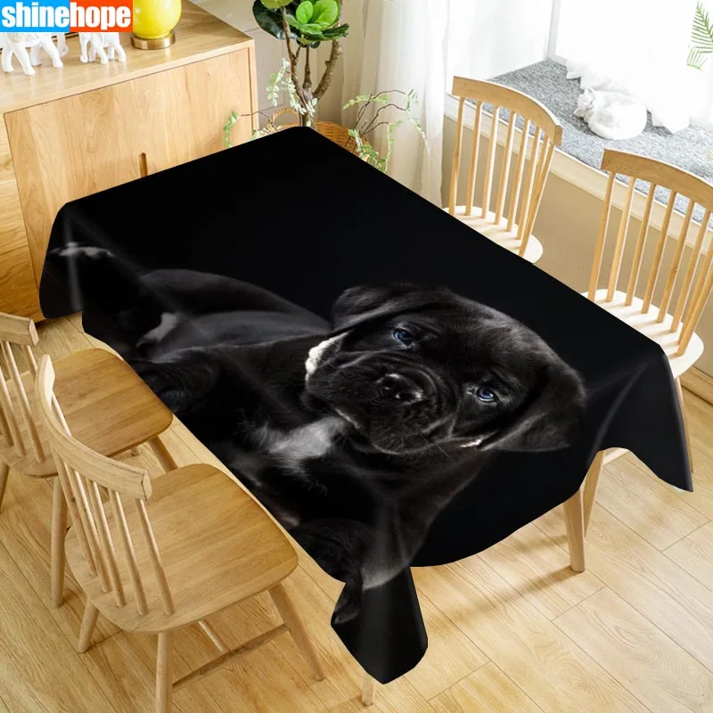 Animal Pattern Tablecloth Cane Corso Dog Table Cloth Dustproof Washable Cloth Rectangular Table Cover for Home table Decor