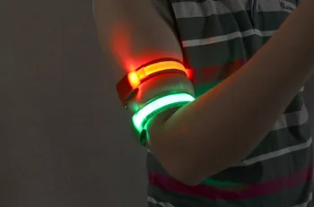 

10pcs/lot Nylon LED Sports WristBands Strap Glowing Armband Light Flashing Bracelet For Party Concert Sporting Accessories