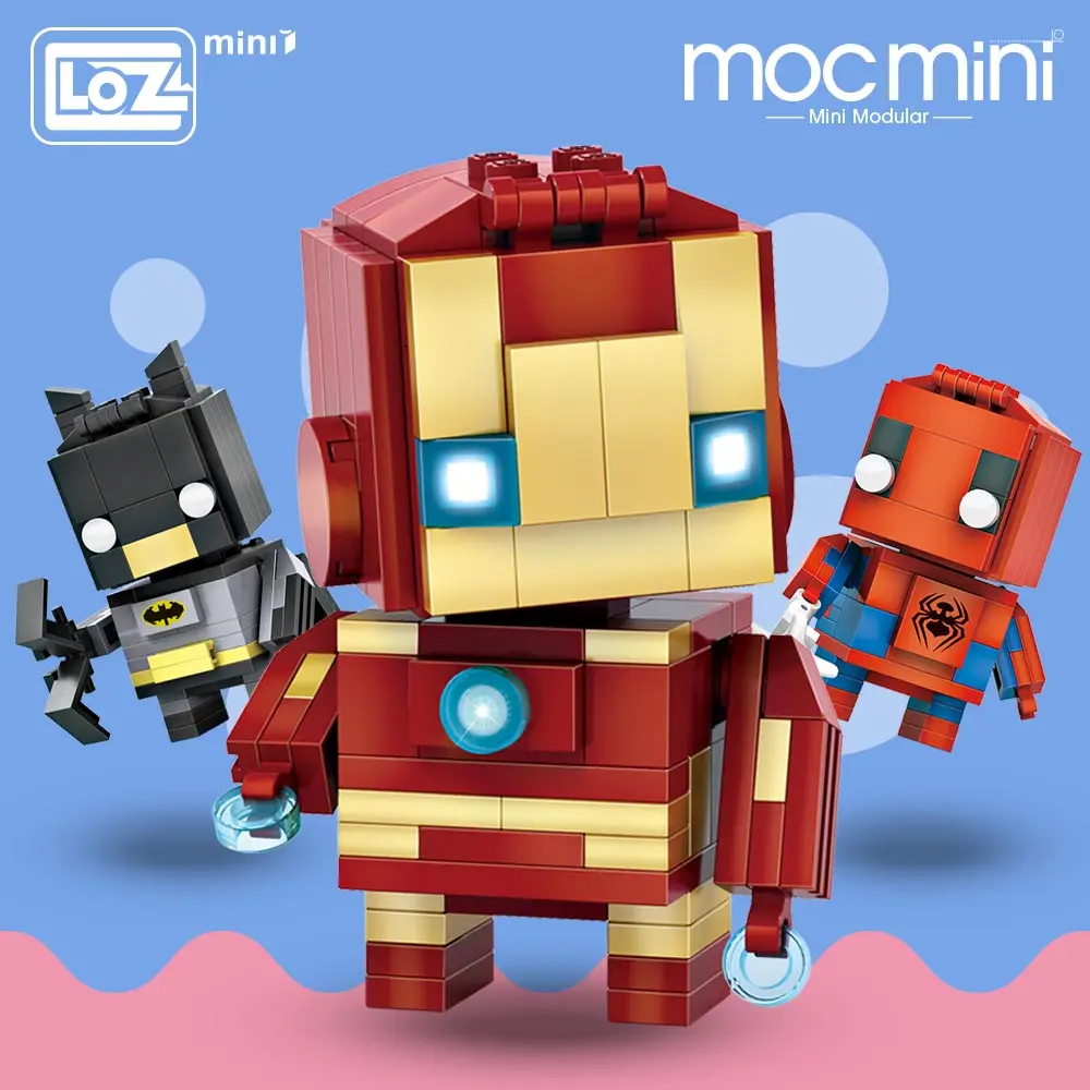 

LOZ Mini Blocks Assembly Heads Figure Action Building Blocks Super Heroes Toys for Children Superheroes Brick Heroes DIY Headz