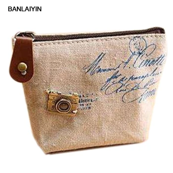 

WholeTide 10* Popular High Quality Ladies Retro Classic Nostalgic Canvas Coin Case Purses(camera)