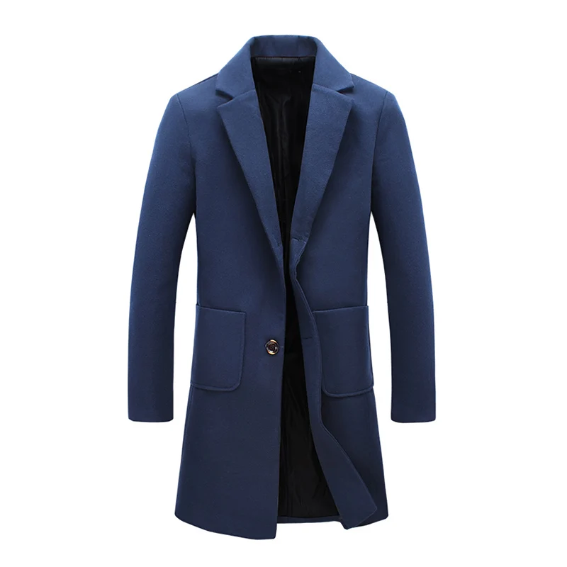 

Mens Trench Coat 2019 New Fashion Designer Long Mens Coat Autumn Winter Windproof Slim Trench Coat Men Plus Size JM8