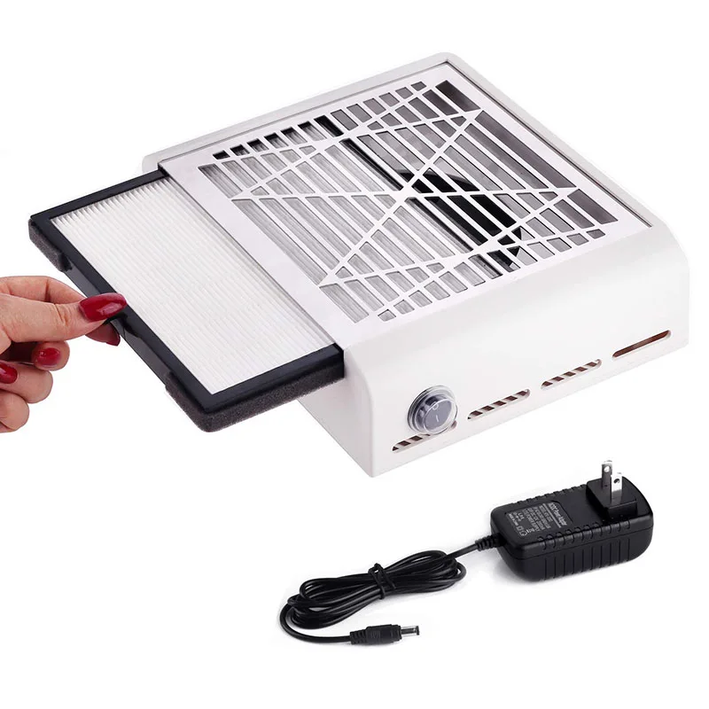  40W New Strong Power Nail Dust Collector Nail Fan Art Salon Suction Dust Collector Machine Vacuum C