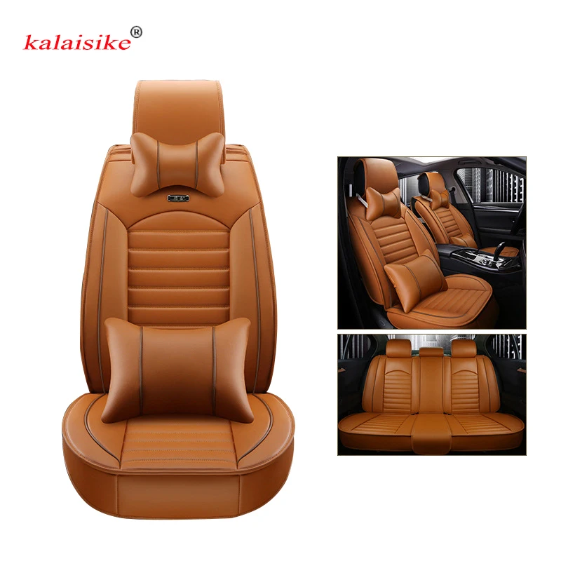 Kalaisike leather Universal font b Car b font Seat covers for Subaru all models forester BRZ
