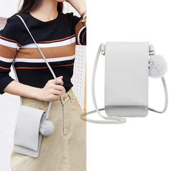 

Hot Selling 1 Pcs Women Lady Girl Shoulder Crossbody Bag PU Leather For Mobile Phone Cards -B5