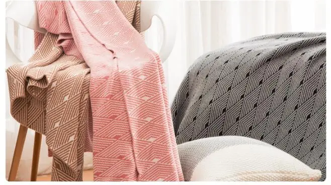 120X160 см Новое геометрическое вязаное одеяло хлопковое покрытие мягкое полотенце чехол для дивана Лето для взрослых домашнего использования FG821
