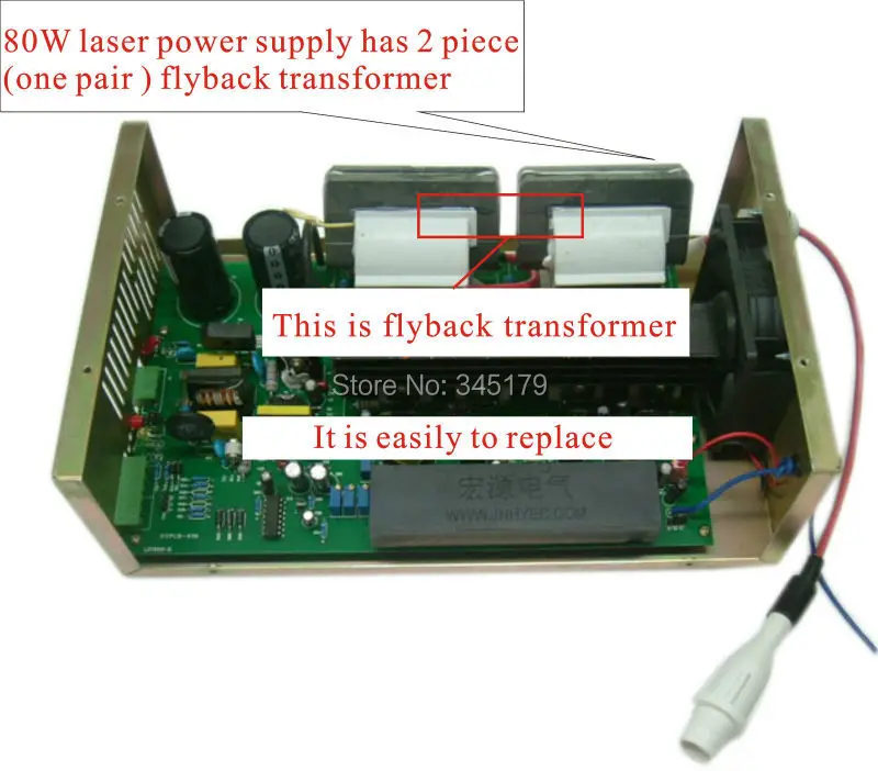 Высоковольтный 80 Вт flyback трансформатор для СО2 лазерного источника питания/80 Вт катушка зажигания лазер на диоксидном углероде
