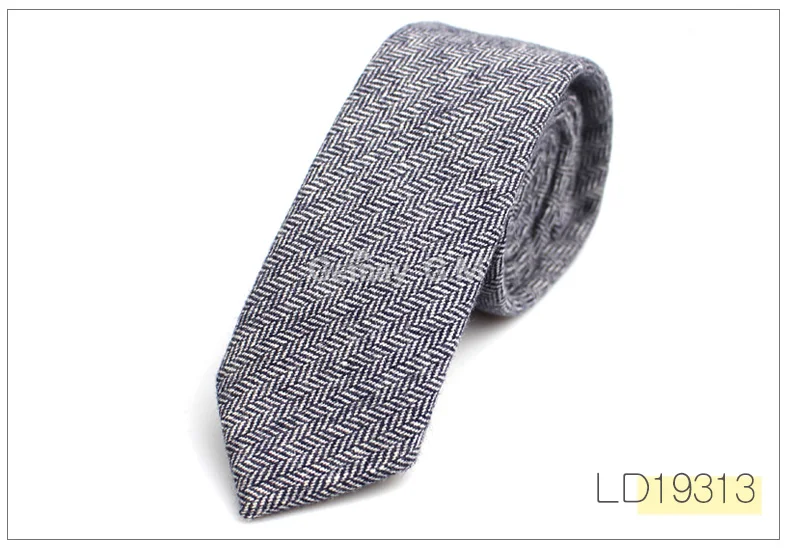 Новые однотонные Шерстяные Галстуки для мужчин, высокое качество, брендовые узкие тонкие костюмы, галстуки, синие галстуки 6 см, мужские галстуки с круглым вырезом для свадьбы, галстуки - Цвет: LD19313