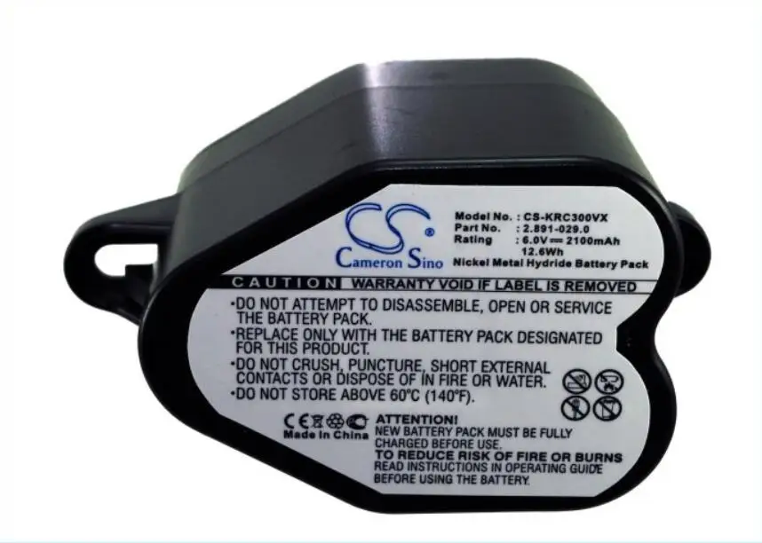 

Cameron Sino 2100mah battery for KARCHER RC3000 for ROBOCLEANER RC3000 for SIEMENS VSR8000 2.891-029.0 batteries