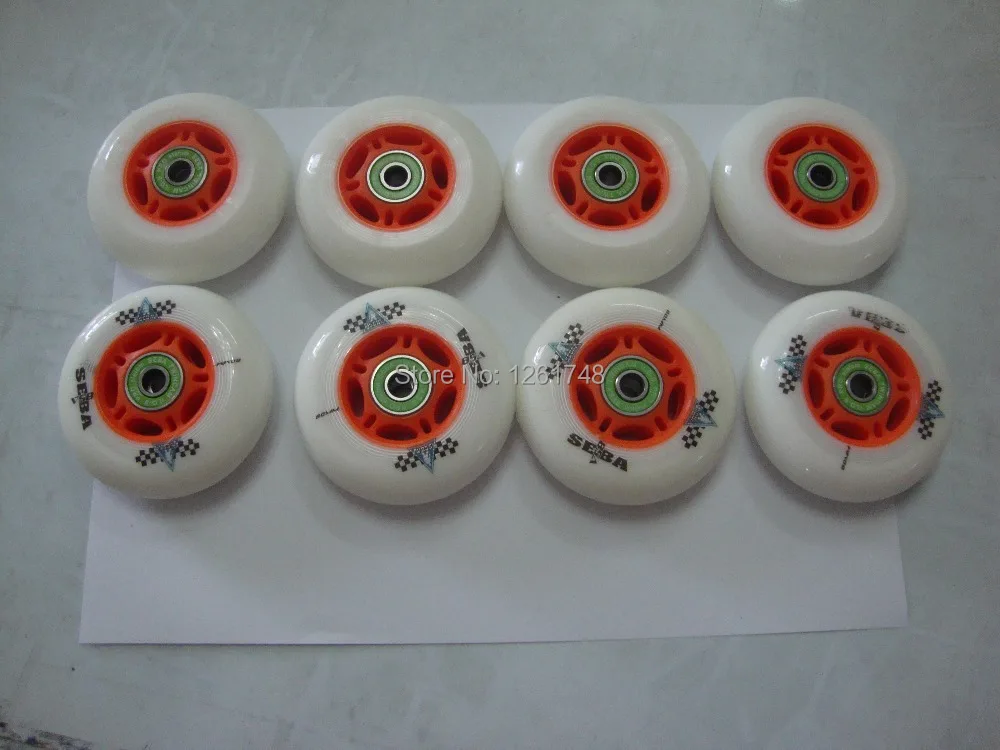 8 PCS 72/76/80mm سيبا الشارع الغزاة التزلج عجلات مع ILQ-9 محامل 85A FSK مضمنة الأسطوانة سباق التعرج عجلات