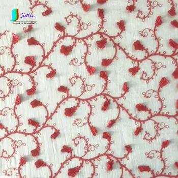 

DIY Handmade Color Hollow Computer Embroidery Three-dimensional Flower Cotton Cloth Baby Clothes Skirt White Red 1yard/lot S652P