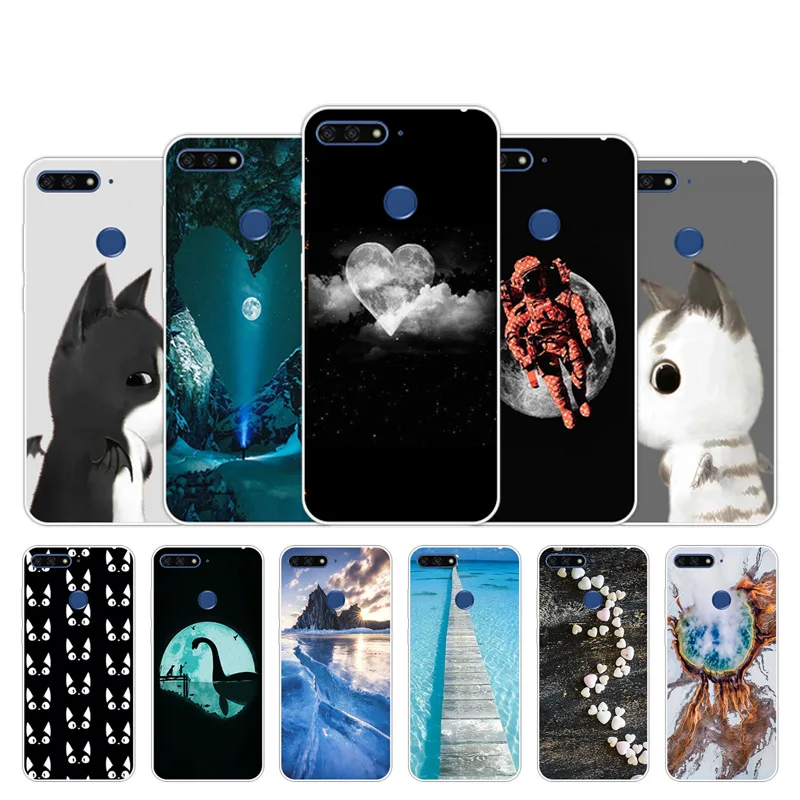 

5.7 inch for Huawei Honor 7A Pro Ultra Thin Back Phone Cover Mog Design for Coque Huawei Honor 7A Pro Transparent Soft TPU