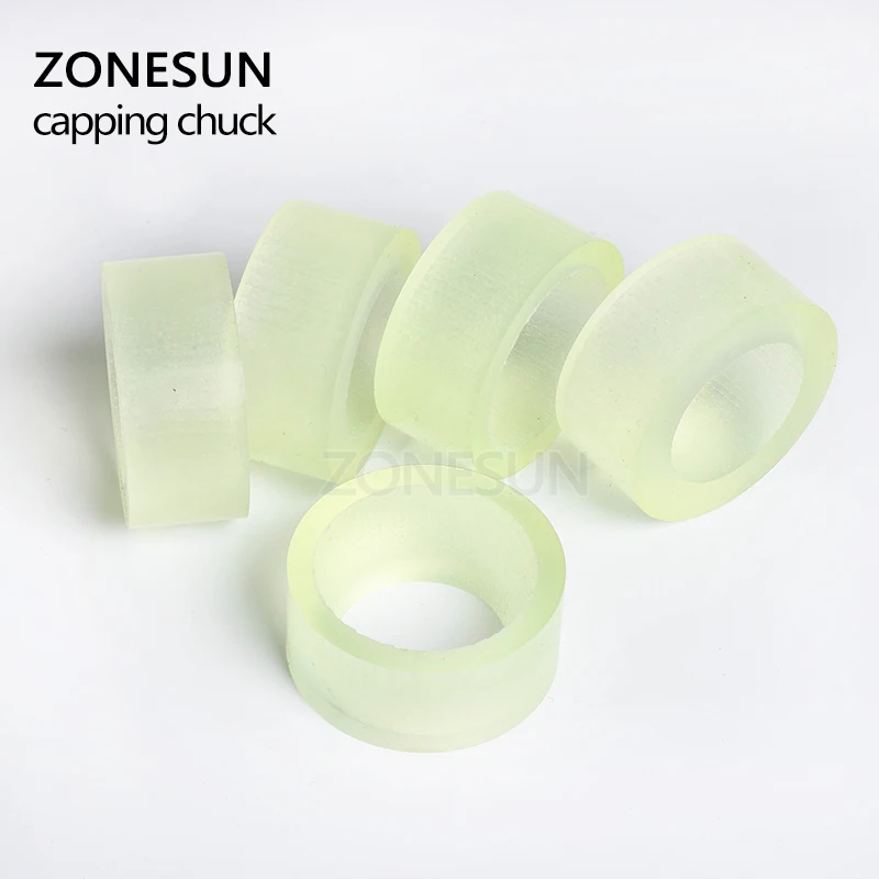 ZONESUN Capping Machine Chuck Rubber Mat for Capper 28-32mm 38mm Round Plastic Bottle with Security Ring Silicone Capping Chuck