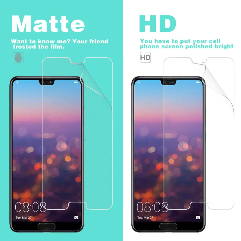 

Front LCD HD Clear Glossy Film For Huawei P20 5.8 in EML-L09 EML-L22 EML-L29 Anti-Glare Matte Film With Cleaning Tools
