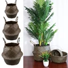 WHISM-panier à linge fait main, panier de rangement pour jouets en osier, paille pliable, herbes marines, Pot de fleurs de jardin, jardinière pour jouets, articles divers ► Photo 1/6