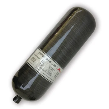 Preise AC3090 Förderung Heißer 9L GB 4500Psi Schwarz Composite Zylinder M18 * 1,5 Gewinde/Gas Flasche Hochdruck Für PCP Air Gun Acecare-T