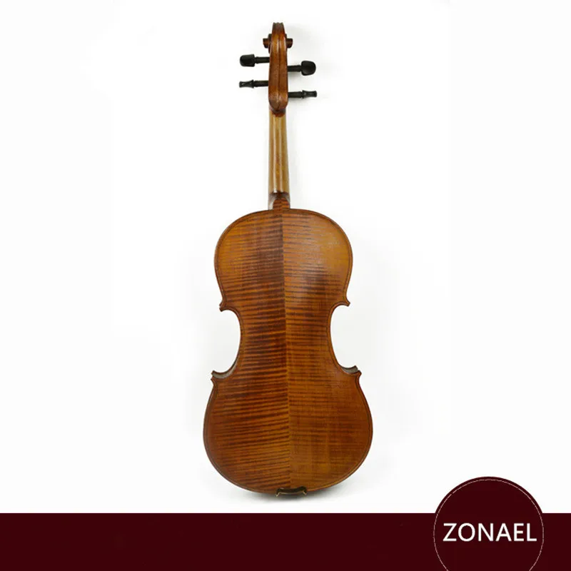 

ZONAEL Light Solid Wood Violin 4/4 Craft Stripe Violino for Adult Students Beginner Case Mute Bow Strings