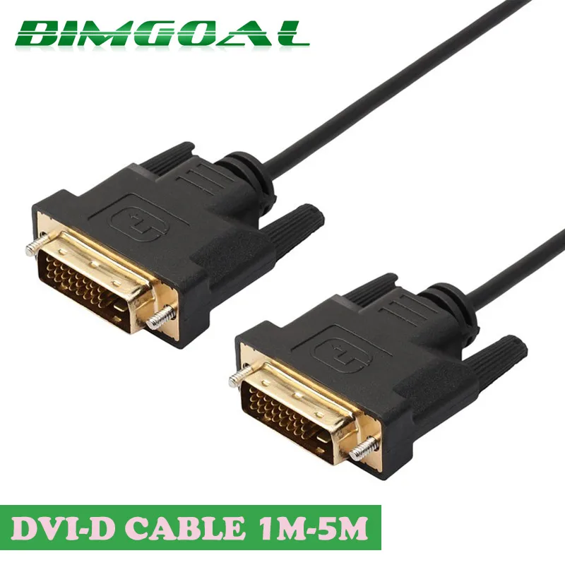 DVI кабель 24 + 1 DVI штекер к dvi-адаптер кабель Позолоченный штекер 1080 P HD кабель для компьютера ТВ монитор 1 м 2 м 3 м 5 м