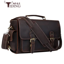 New Crazy Horse Genuine Leather Men Classic Briefcase Handbag Shoulder Bussiness Laptop Notebook Bags Camera Bags crossbody bag New Crazy Horse Genuine Leather Men Classic Briefcase Handbag Shoulder Bussiness Laptop Notebook Bags Camera Bags crossbody bag