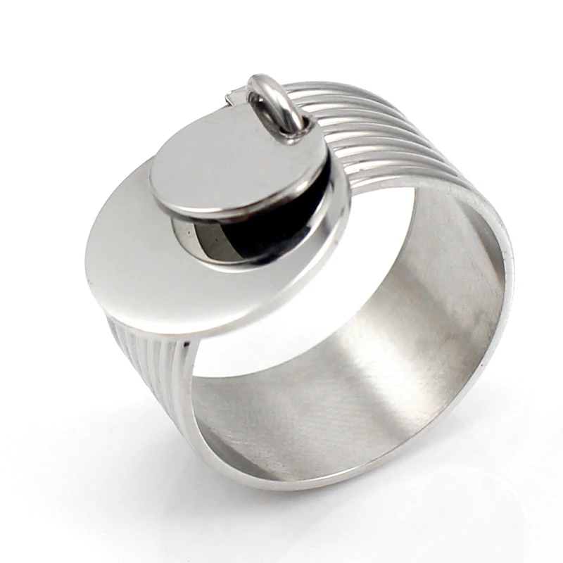 Нержавеющая сталь тег кольцо с подлинной Кристалл Rhinestone Шарм эксклюзивные специальные серебряное обручальное кольцо для Для женщин подарок на день рождения