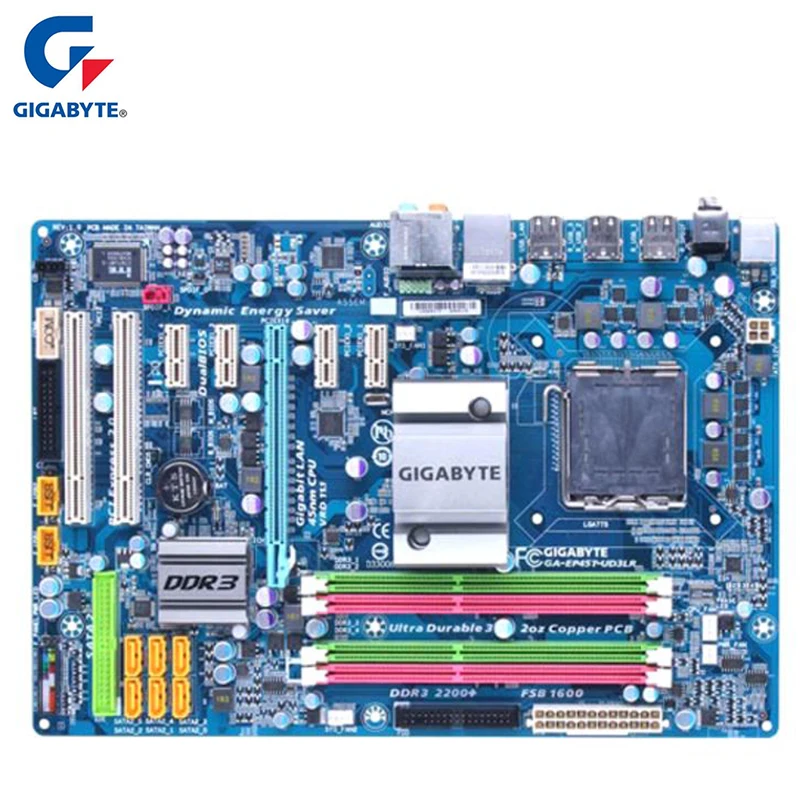 Материнская плата Gigabyte для ПК с процессором Intel P45 DDR3 USB2.0 16 ГБ LGA 775 EP45T