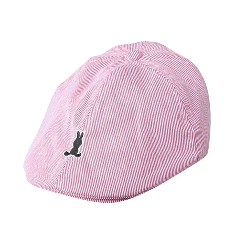 The new Kids Baby Boy Girl Cotton Stripe Beret Cap Newsboy Casquette Baseball Hat fashion cute design (4)