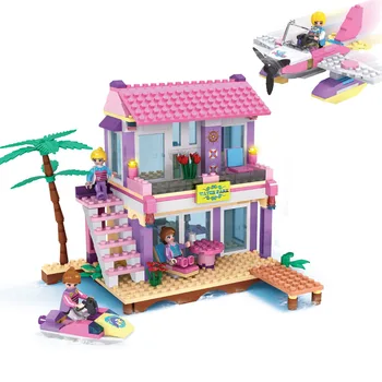 

COGO Girls Educational Building Blocks Toys For Children Kids Gifts Boat Plane House Friends Compatible With Bricks