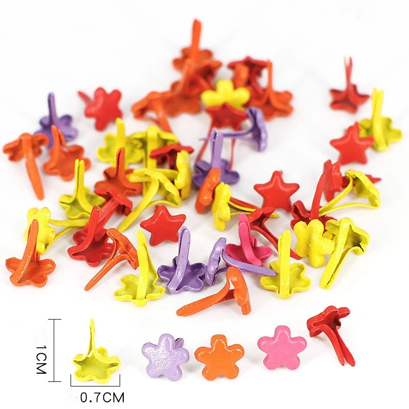 50 шт. круглые металлические штифтики для скрапбукинга, декоративные гвозди для детей, ручная работа, материалы для рукоделия, декоративные застежки, товары для дома