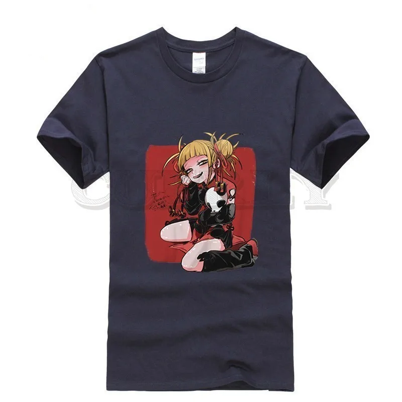 Новинка 2019 футболка с короткими рукавами ahegao himiko toga для отдыха застенчивая